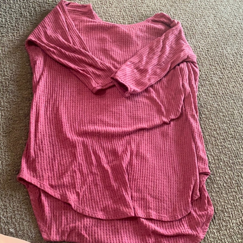 anthropologie waffle top